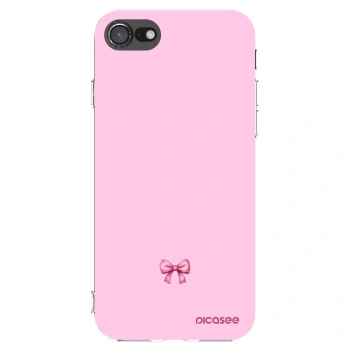 Picasee silikonowe przeźroczyste etui na Apple iPhone 8 - Blush bow