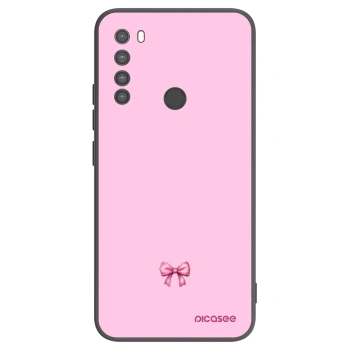 Picasee silikonowe czarne etui na Xiaomi Redmi Note 8 - Blush bow