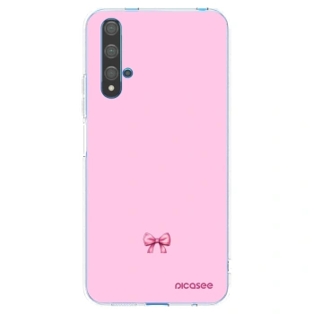 Picasee silikonowe przeźroczyste etui na Huawei Nova 5T - Blush bow
