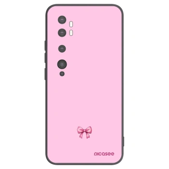 Picasee silikonowe czarne etui na Xiaomi Mi Note 10 (Pro) - Blush bow