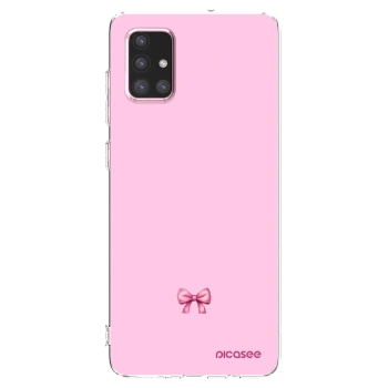 Picasee silikonowe przeźroczyste etui na Samsung Galaxy A71 A715F - Blush bow