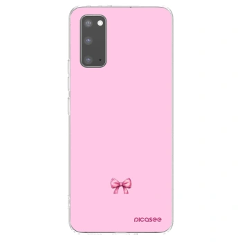 Picasee silikonowe przeźroczyste etui na Samsung Galaxy S20 G980F - Blush bow