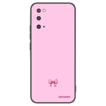 Picasee silikonowe czarne etui na Samsung Galaxy S20 G980F - Blush bow