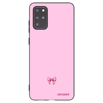 Picasee silikonowe czarne etui na Samsung Galaxy S20+ G985F - Blush bow