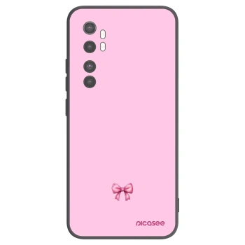 Picasee silikonowe czarne etui na Xiaomi Mi Note 10 Lite - Blush bow