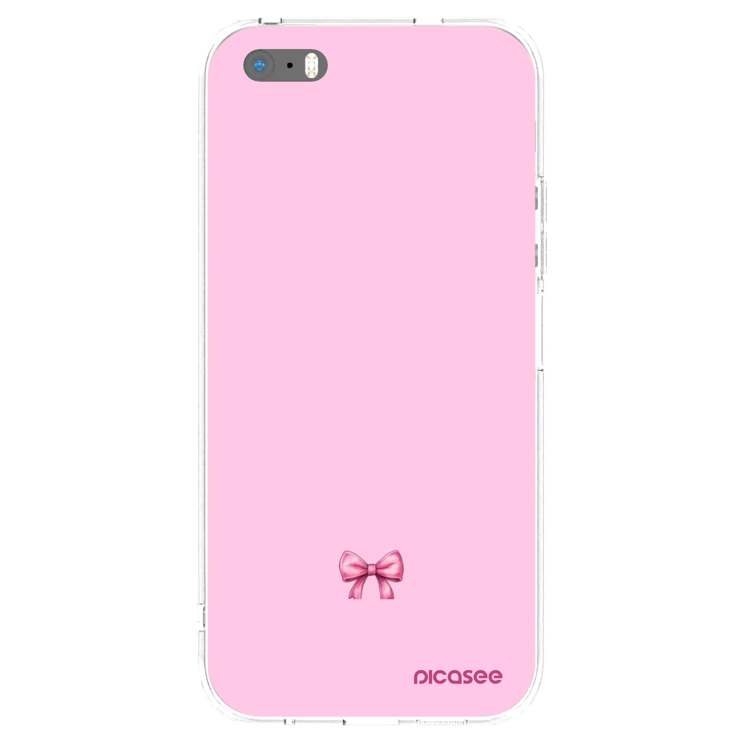 Picasee silikonowe przeźroczyste etui na Apple iPhone 5/5S/SE - Blush bow
