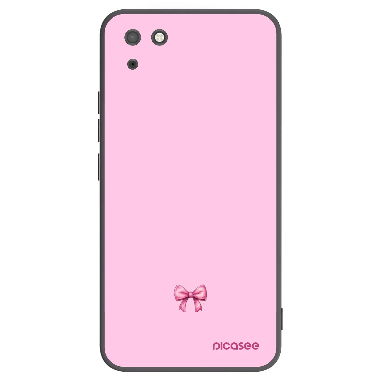Picasee silikonowe czarne etui na Huawei Y5P - Blush bow