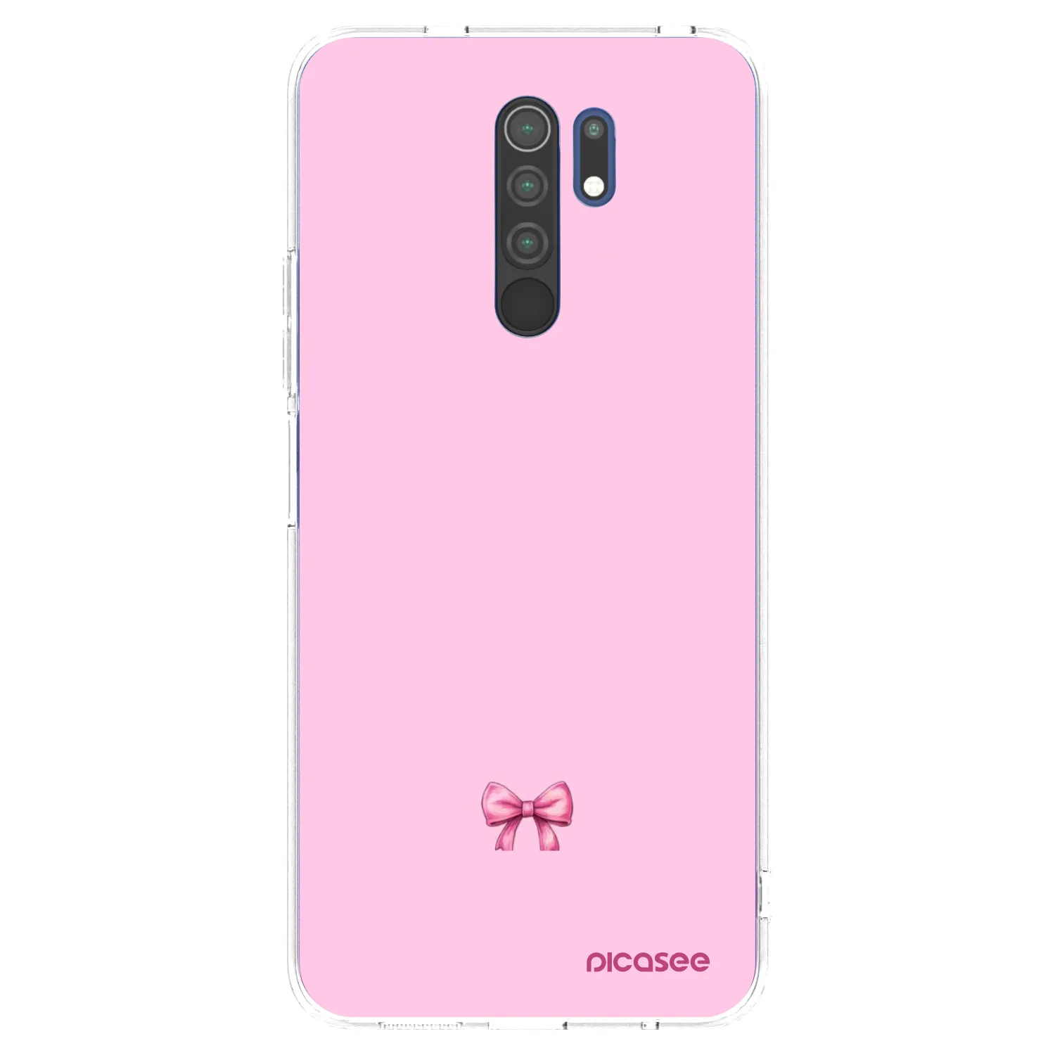 Picasee silikonowe przeźroczyste etui na Xiaomi Redmi 9 - Blush bow