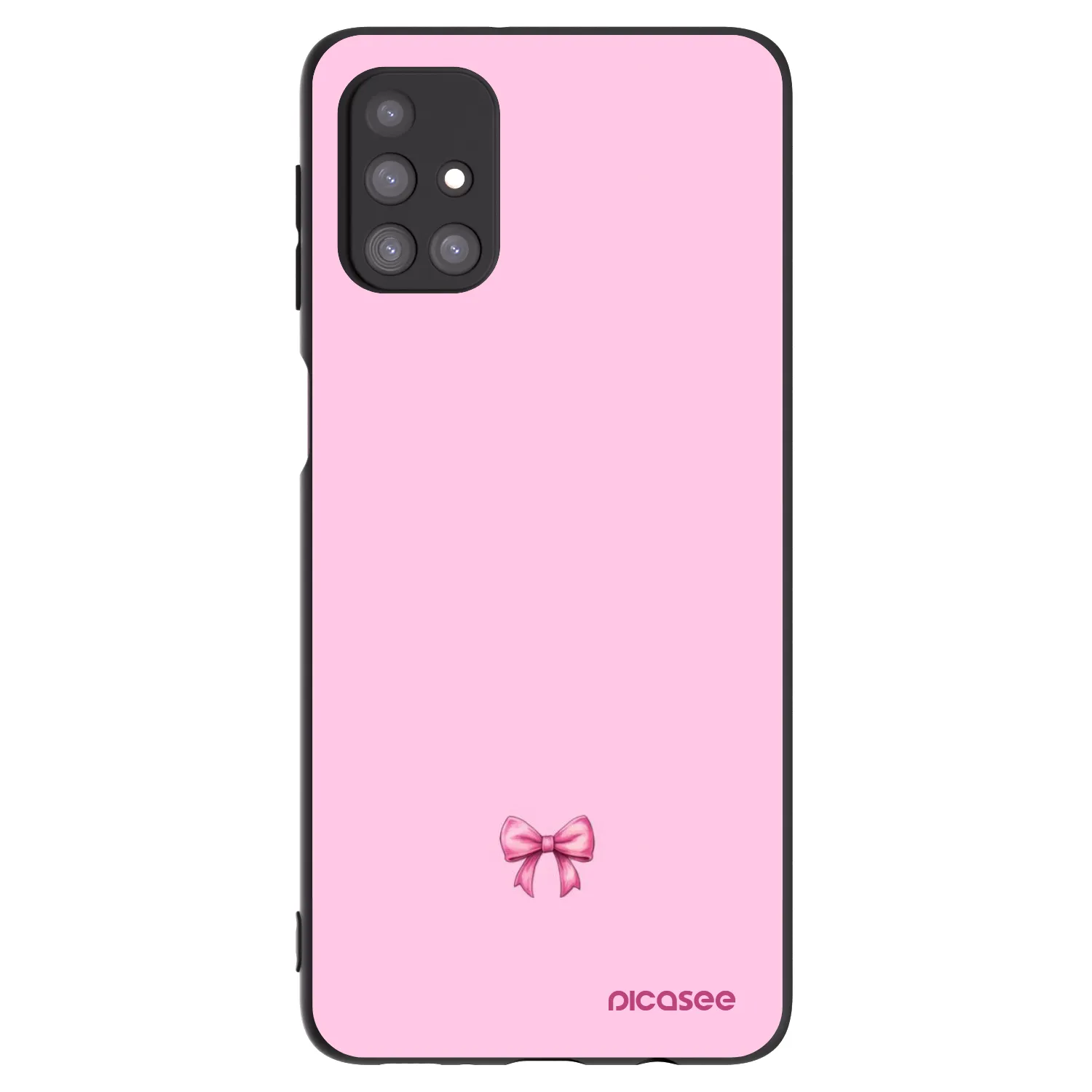 Picasee silikonowe czarne etui na Samsung Galaxy M31s - Blush bow