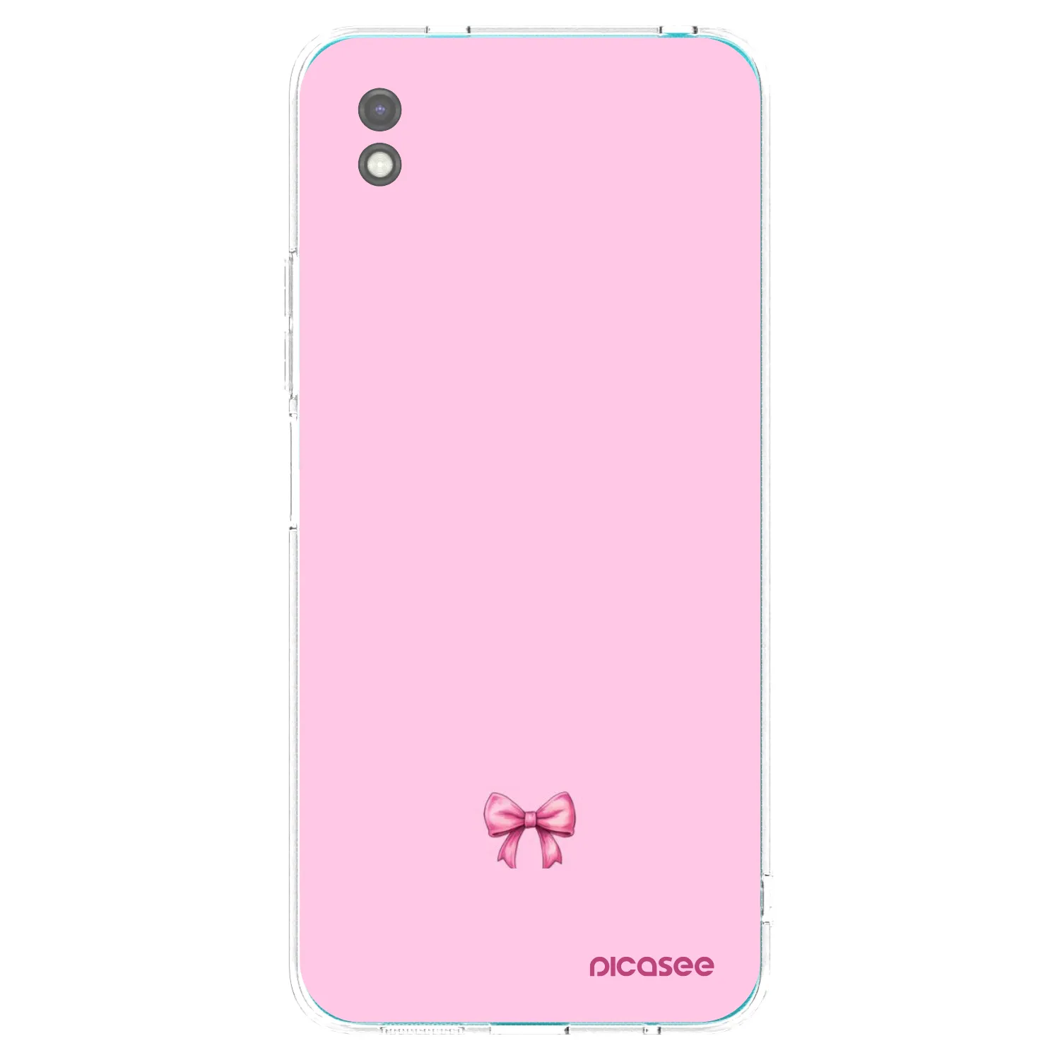 Picasee silikonowe czarne etui na Xiaomi Redmi 9A - Blush bow
