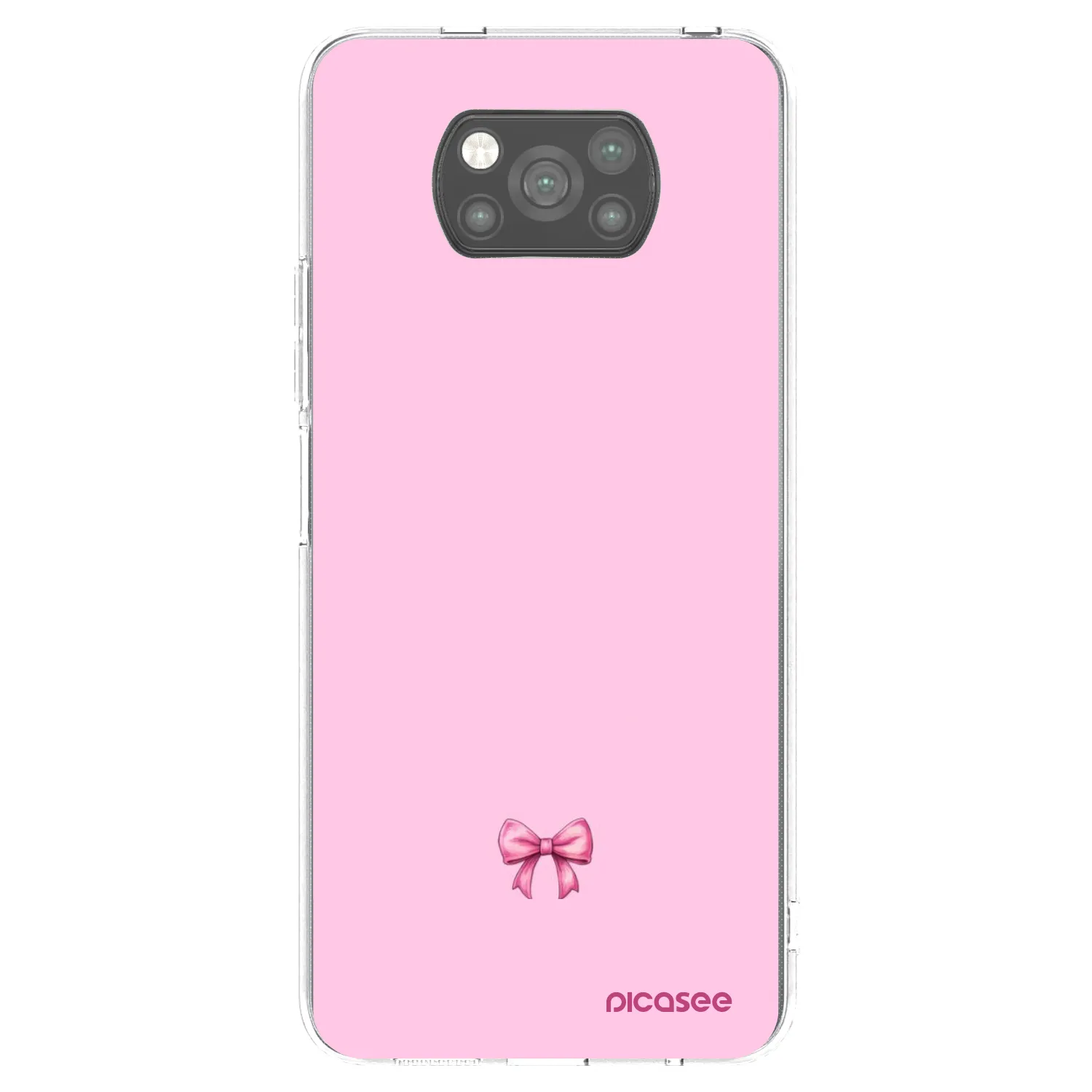 Picasee silikonowe czarne etui na Xiaomi Poco X3 - Blush bow