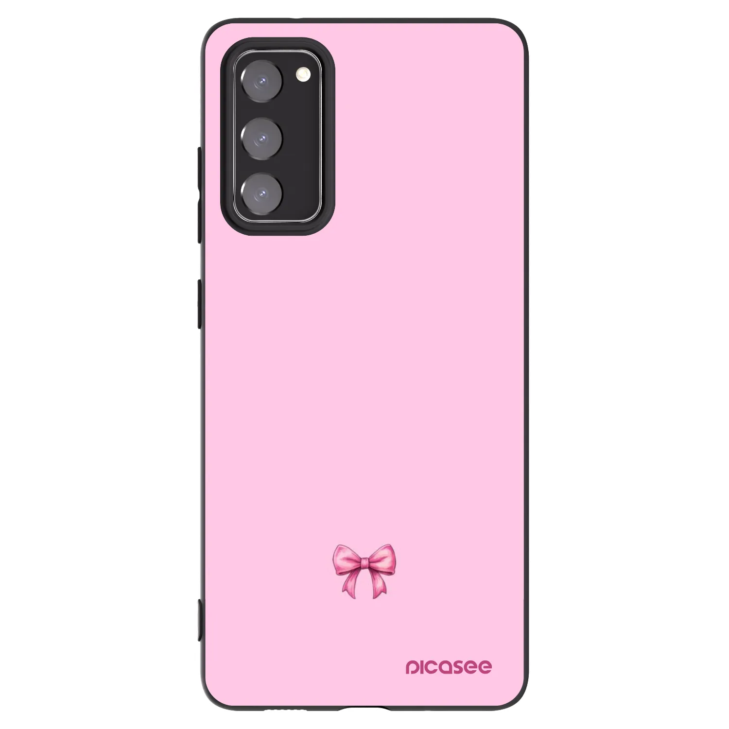 Picasee silikonowe czarne etui na Samsung Galaxy S20 FE - Blush bow