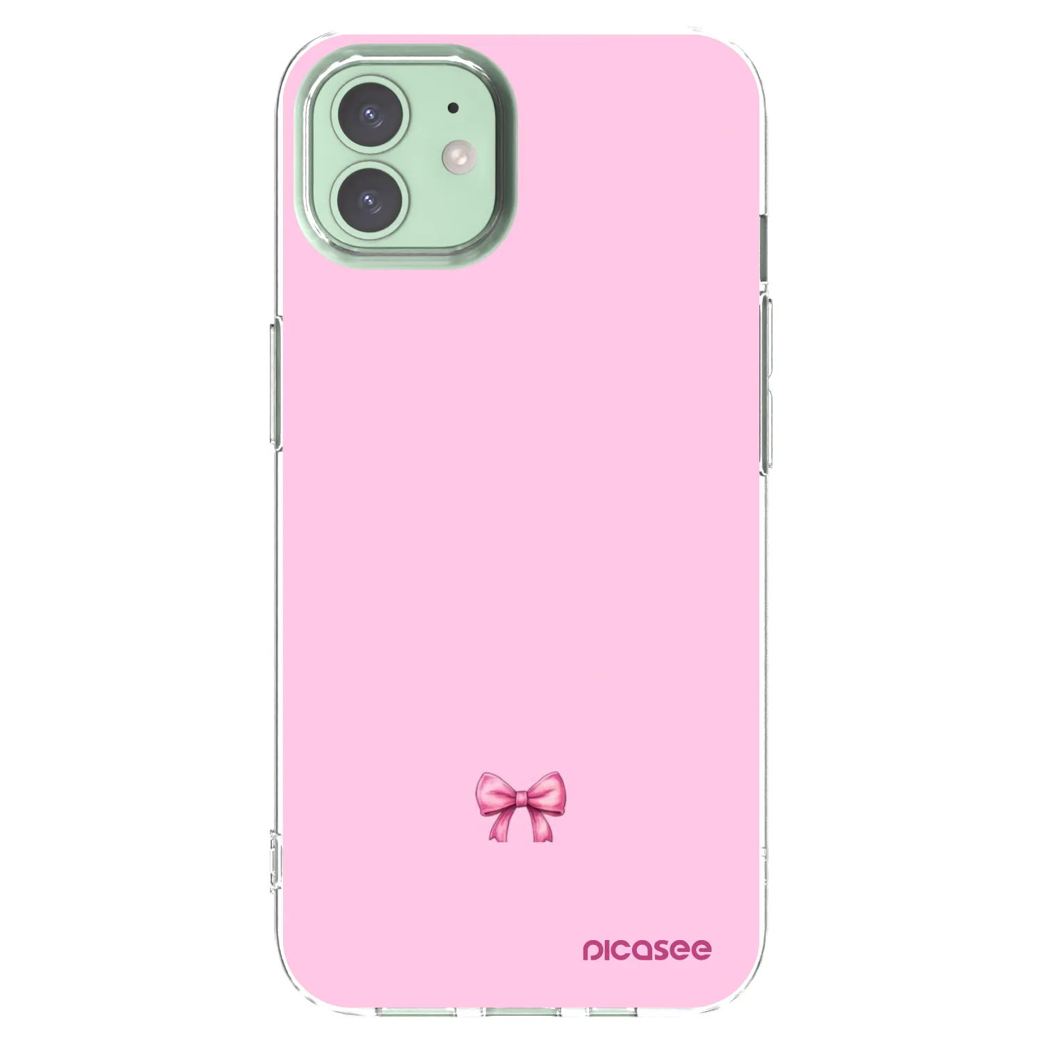 Picasee silikonowe przeźroczyste etui na Apple iPhone 12 - Blush bow