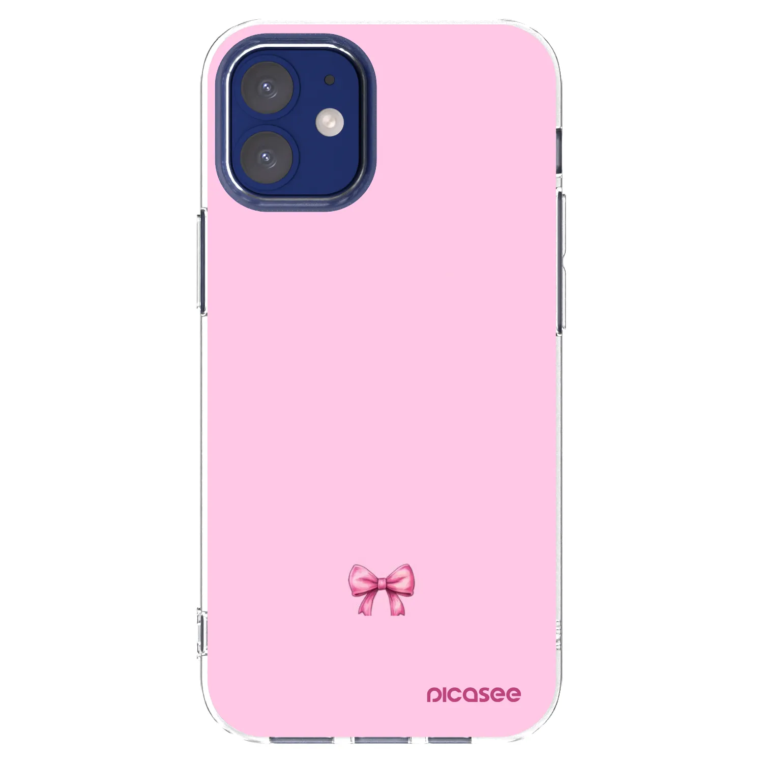 Picasee silikonowe przeźroczyste etui na Apple iPhone 12 mini - Blush bow