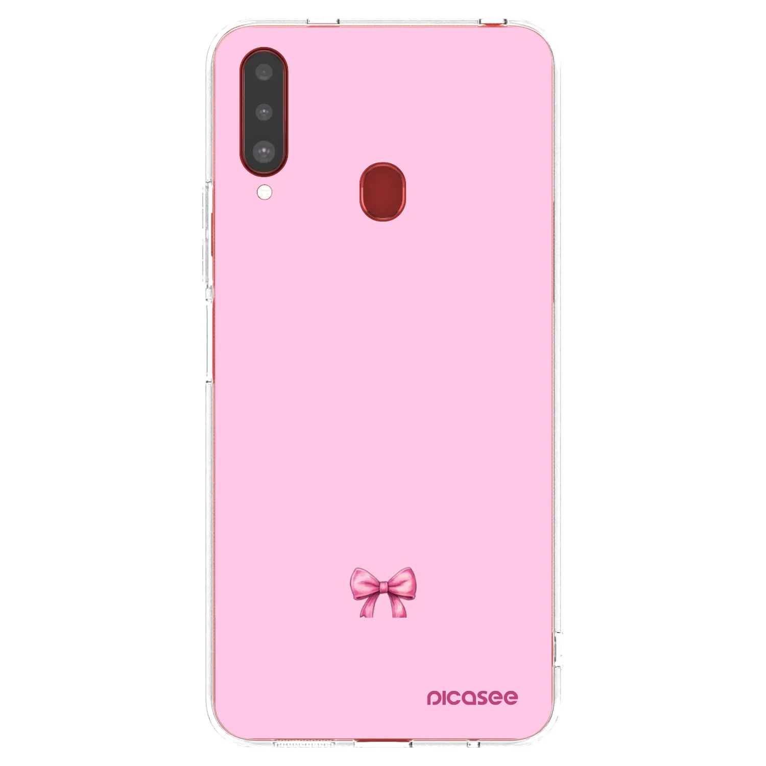 Picasee silikonowe przeźroczyste etui na Samsung Galaxy A20s - Blush bow