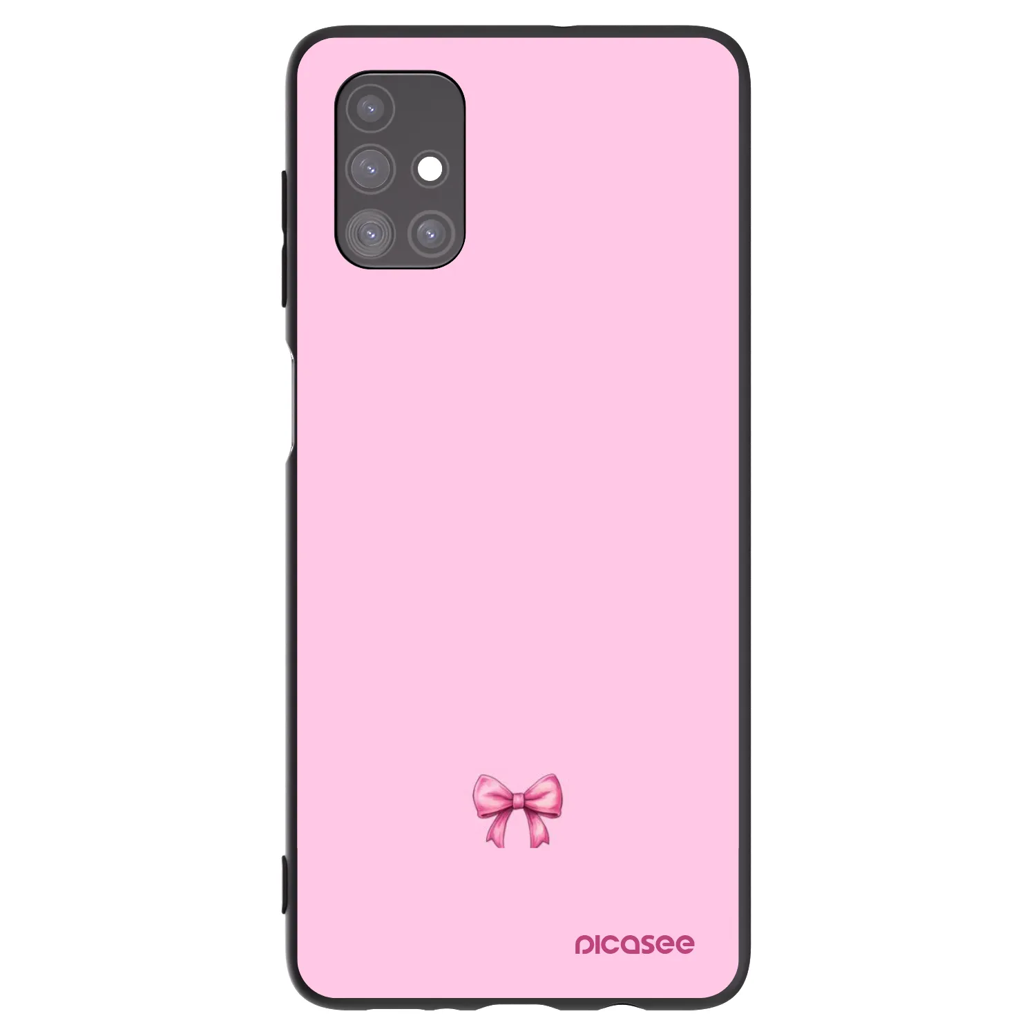 Picasee silikonowe czarne etui na Samsung Galaxy M51 M515F - Blush bow