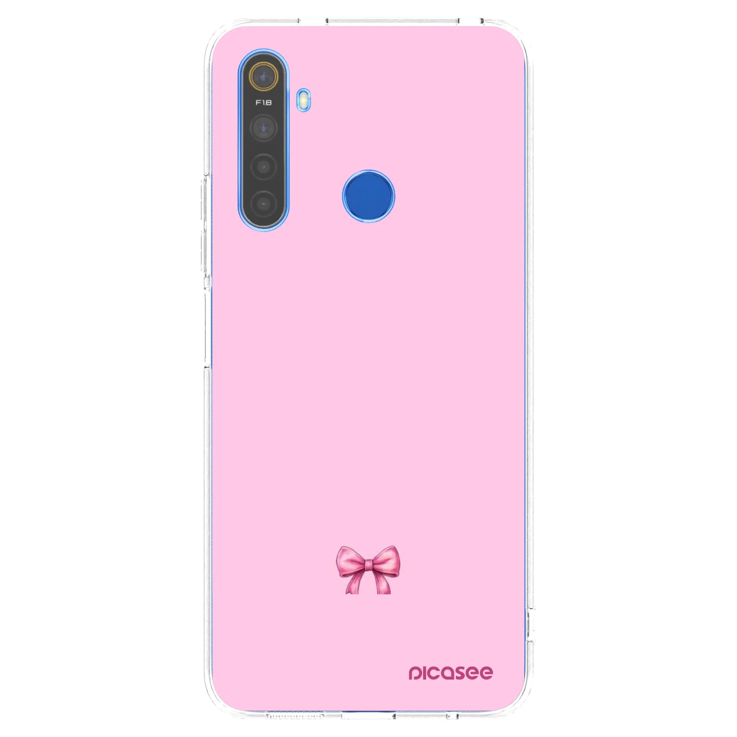 Picasee silikonowe przeźroczyste etui na Realme 5 - Blush bow