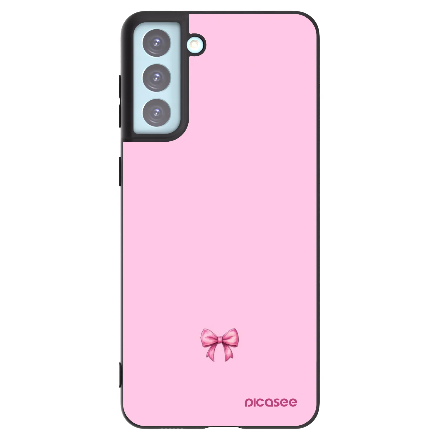 Picasee silikonowe czarne etui na Samsung Galaxy S21+ 5G G996F - Blush bow