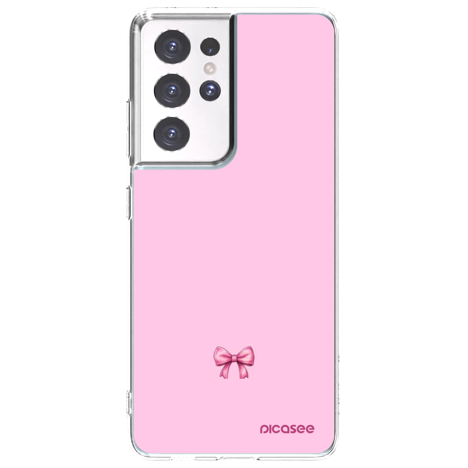 Picasee silikonowe przeźroczyste etui na Samsung Galaxy S21 Ultra 5G G998B - Blush bow