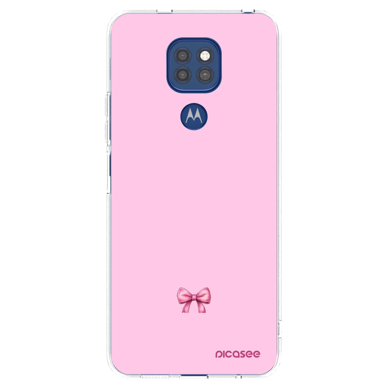Picasee silikonowe przeźroczyste etui na Motorola Moto G9 Play - Blush bow