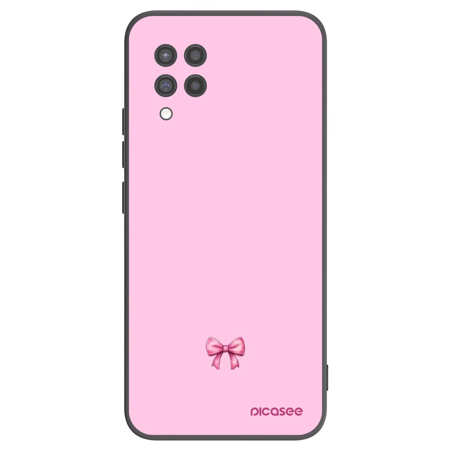 Picasee silikonowe czarne etui na Samsung Galaxy A42 A426B - Blush bow