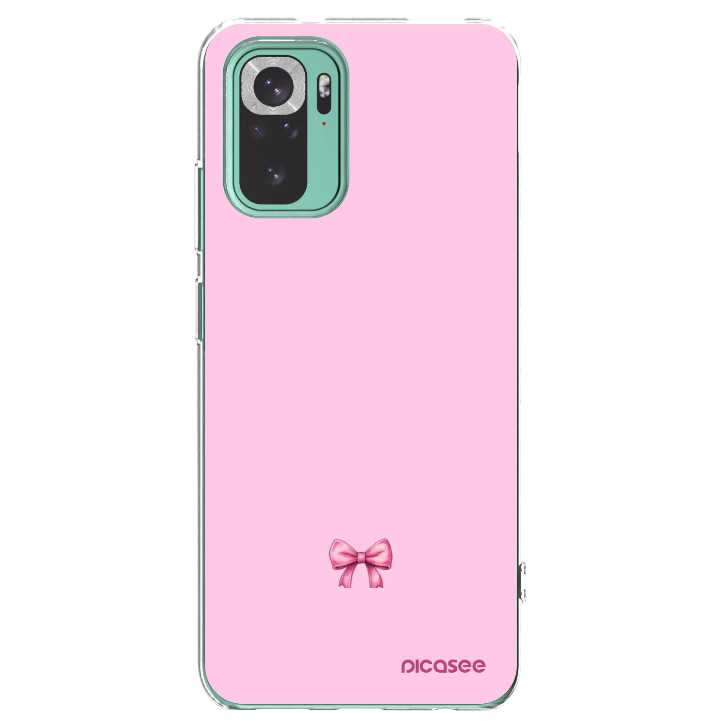 Picasee silikonowe przeźroczyste etui na Xiaomi Redmi Note 10 Pro - Blush bow