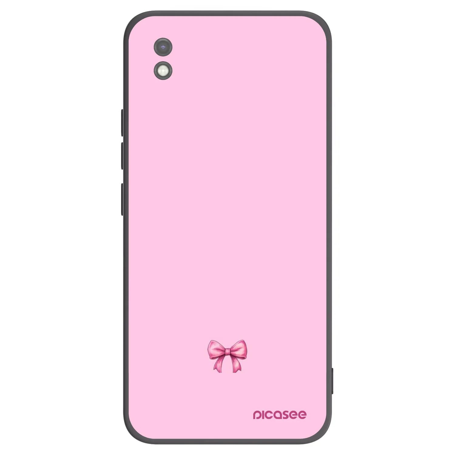 Picasee silikonowe czarne etui na Xiaomi Redmi 9AT - Blush bow