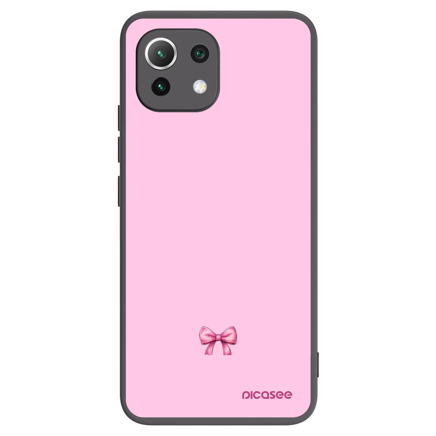 Picasee silikonowe czarne etui na Xiaomi Mi 11 Lite - Blush bow