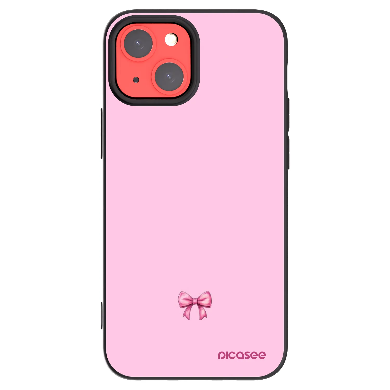 Picasee silikonowe czarne etui na Apple iPhone 13 mini - Blush bow