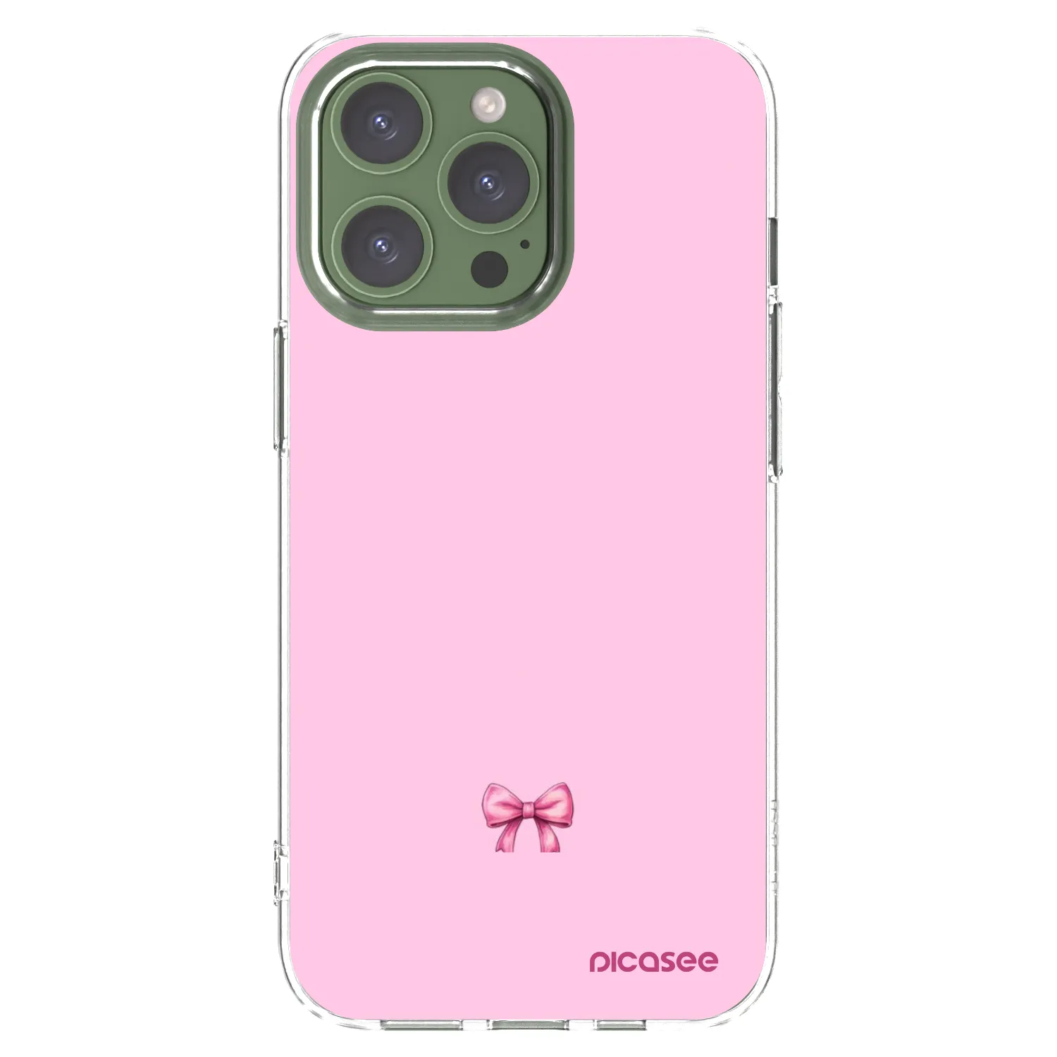 Picasee silikonowe przeźroczyste etui na Apple iPhone 13 Pro - Blush bow
