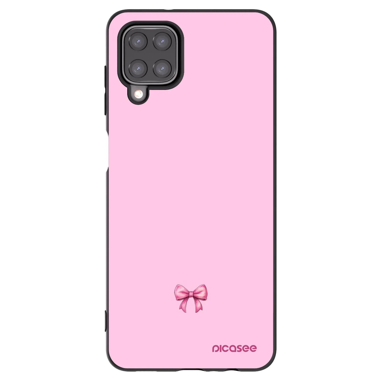 Picasee silikonowe czarne etui na Samsung Galaxy M12 M127F - Blush bow