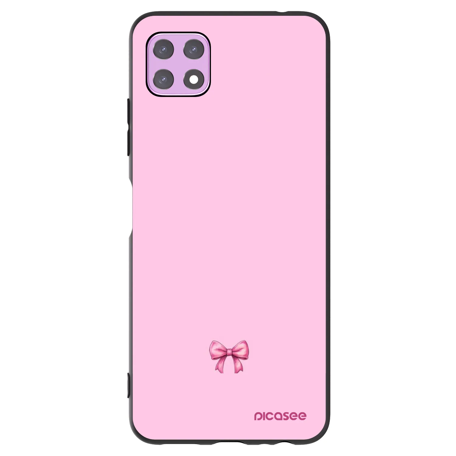 Picasee silikonowe czarne etui na Samsung Galaxy A22 A226B 5G - Blush bow