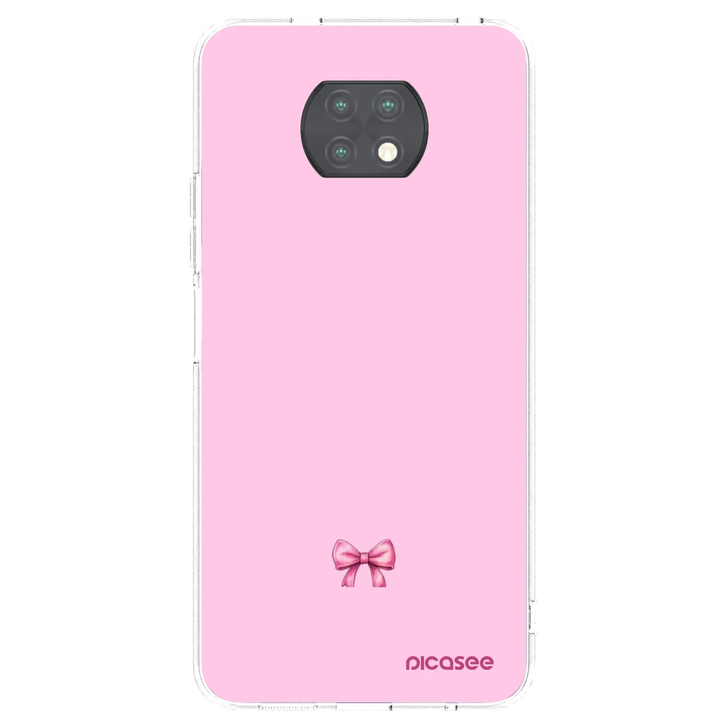 Picasee silikonowe przeźroczyste etui na Xiaomi Redmi Note 9T - Blush bow