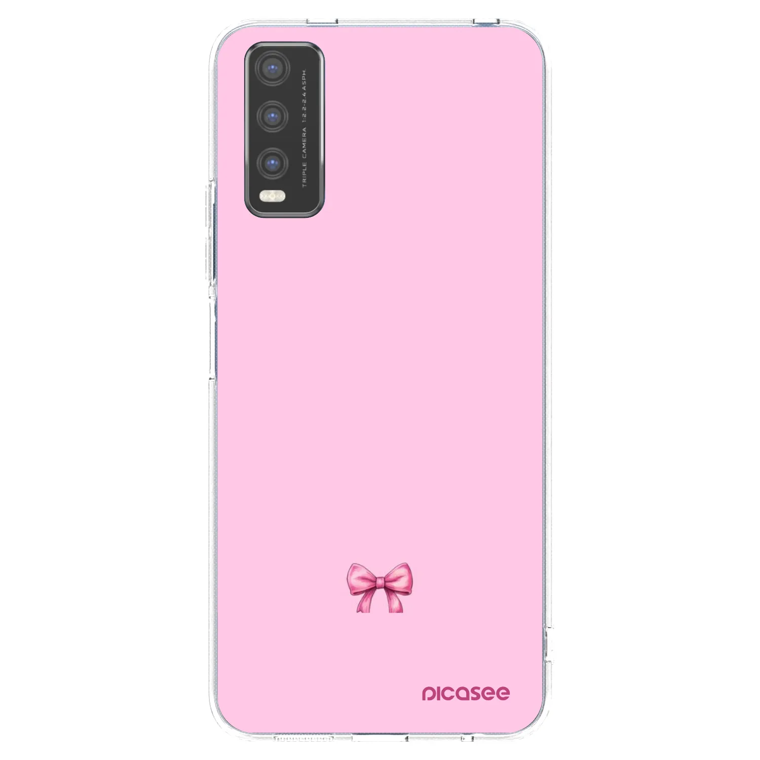 Picasee silikonowe przeźroczyste etui na Vivo Y20s - Blush bow
