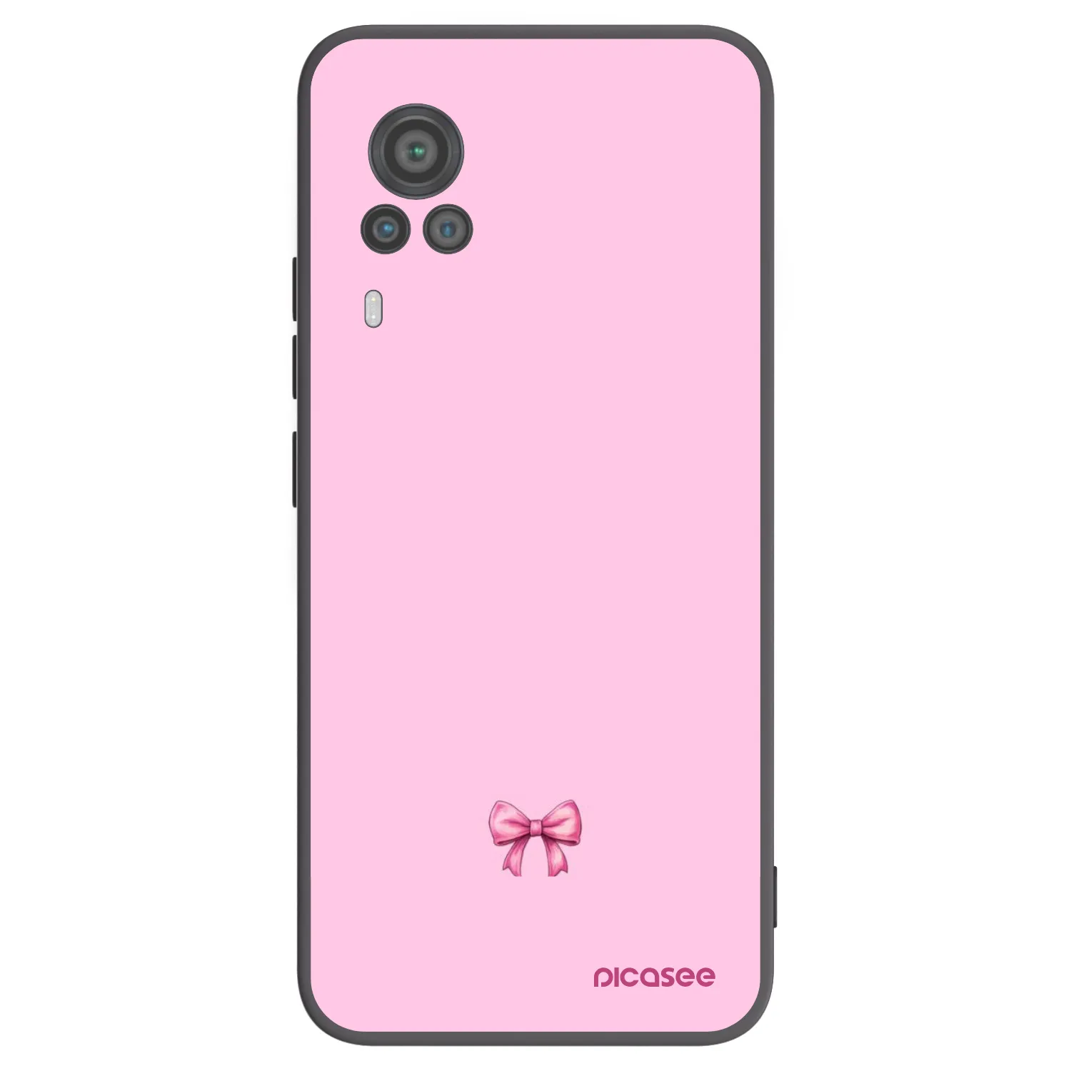 Picasee silikonowe czarne etui na Vivo X60 Pro 5G - Blush bow