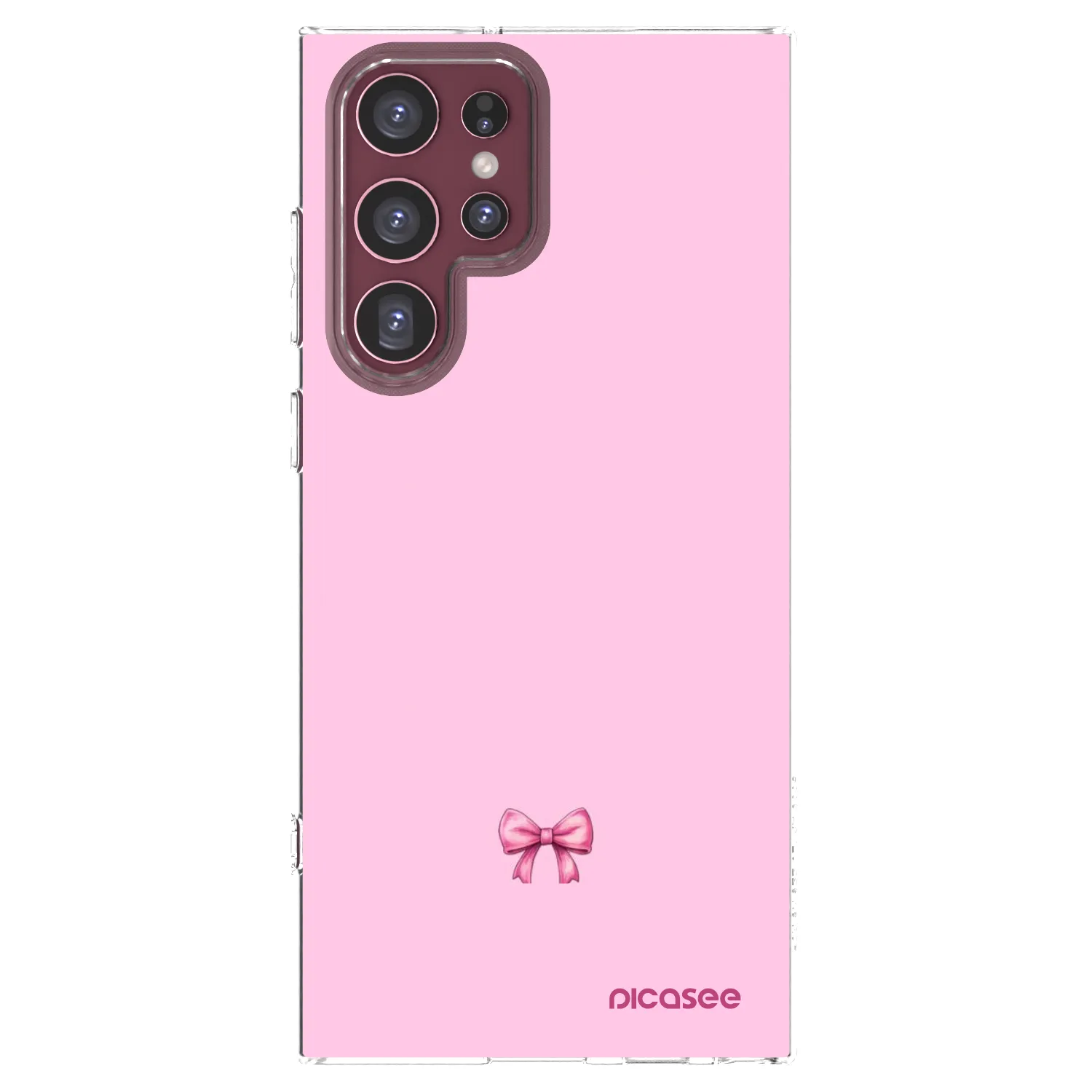 Picasee silikonowe przeźroczyste etui na Samsung Galaxy S22 Ultra 5G - Blush bow