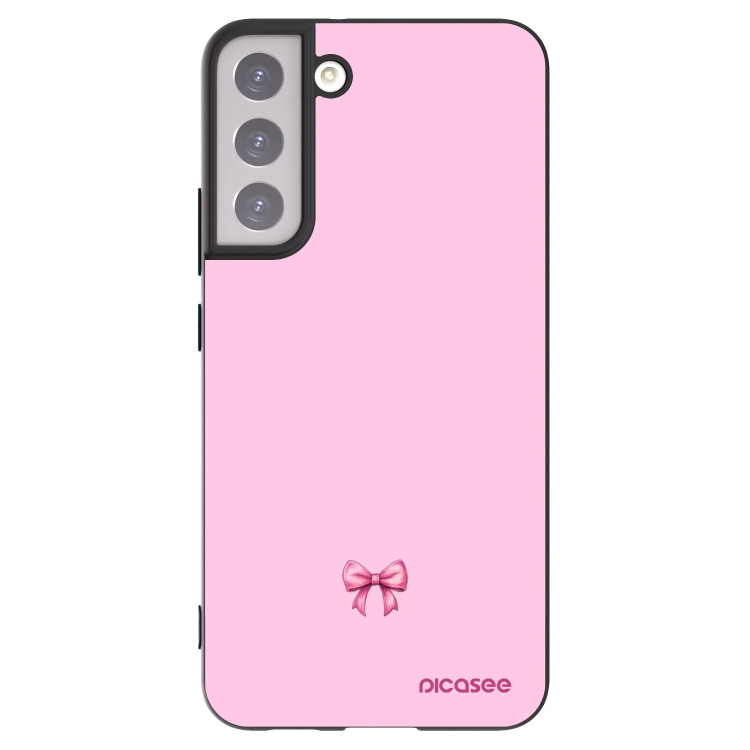 Picasee silikonowe czarne etui na Samsung Galaxy S22+ 5G - Blush bow