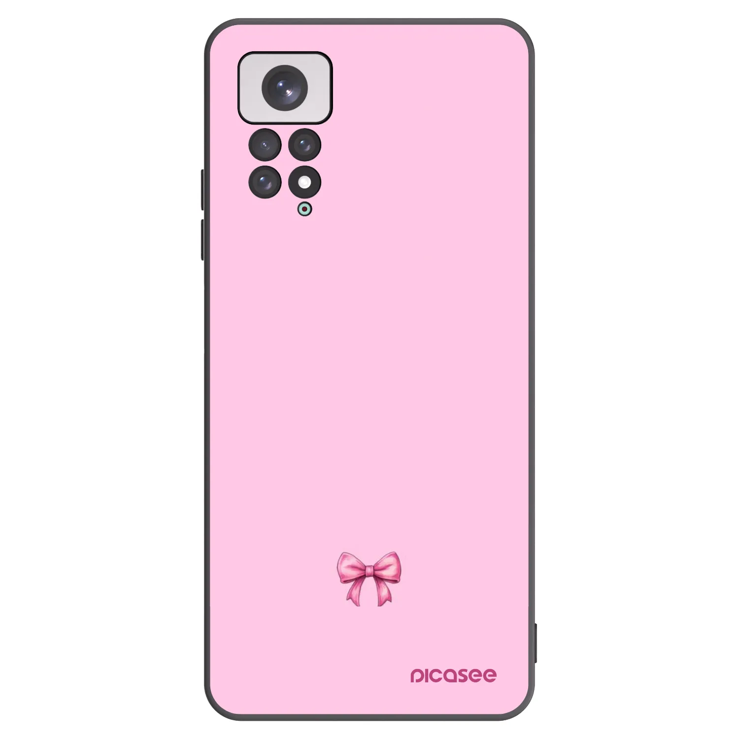 Picasee silikonowe czarne etui na Xiaomi Redmi Note 11 - Blush bow