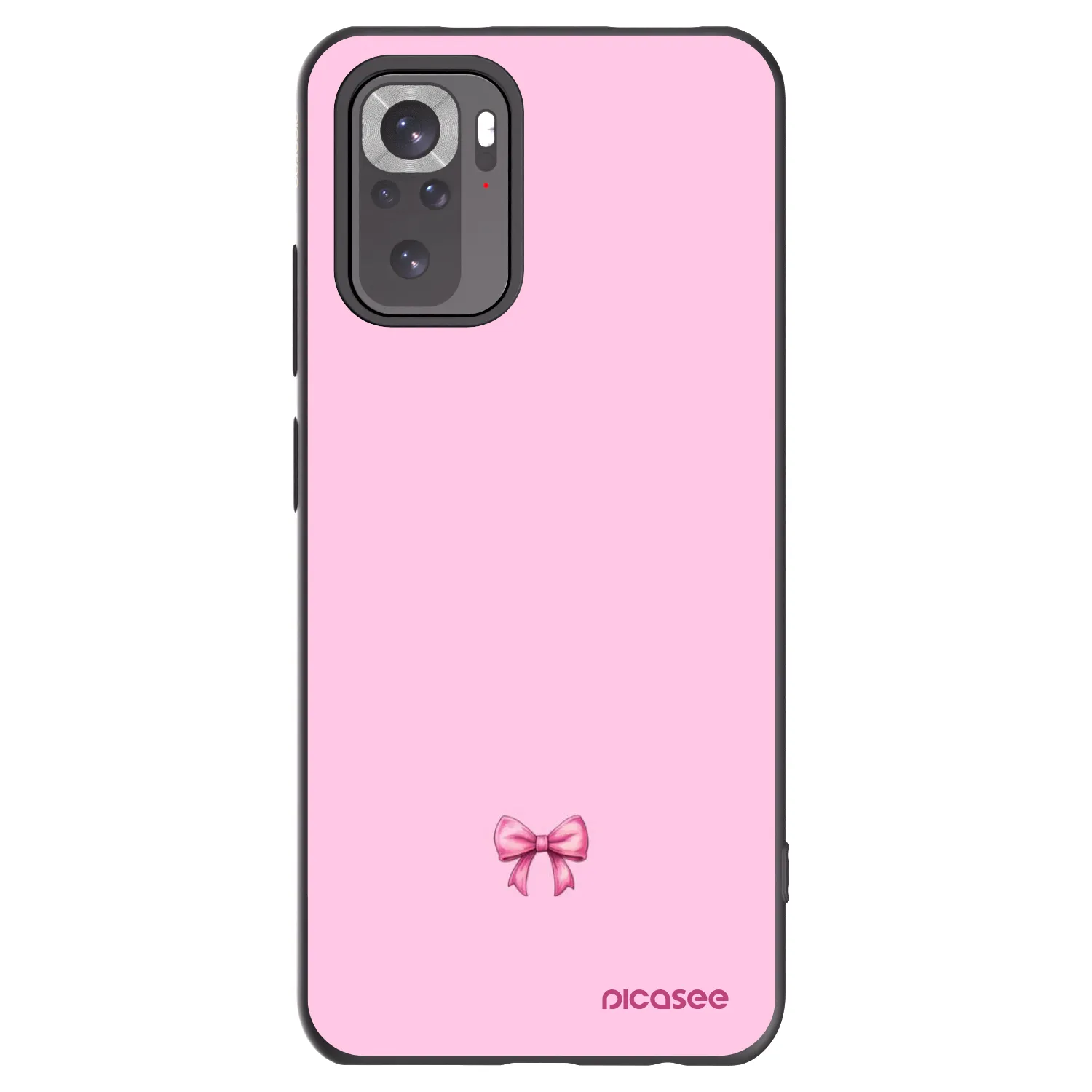 Picasee silikonowe czarne etui na Xiaomi Redmi Note 11S 4G - Blush bow