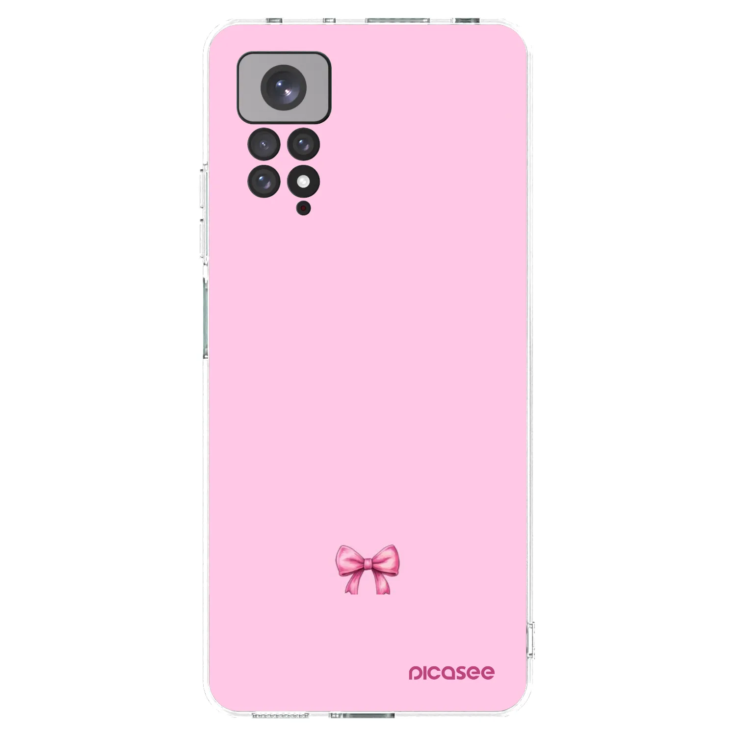 Picasee silikonowe przeźroczyste etui na Xiaomi Redmi Note 11S 4G - Blush bow