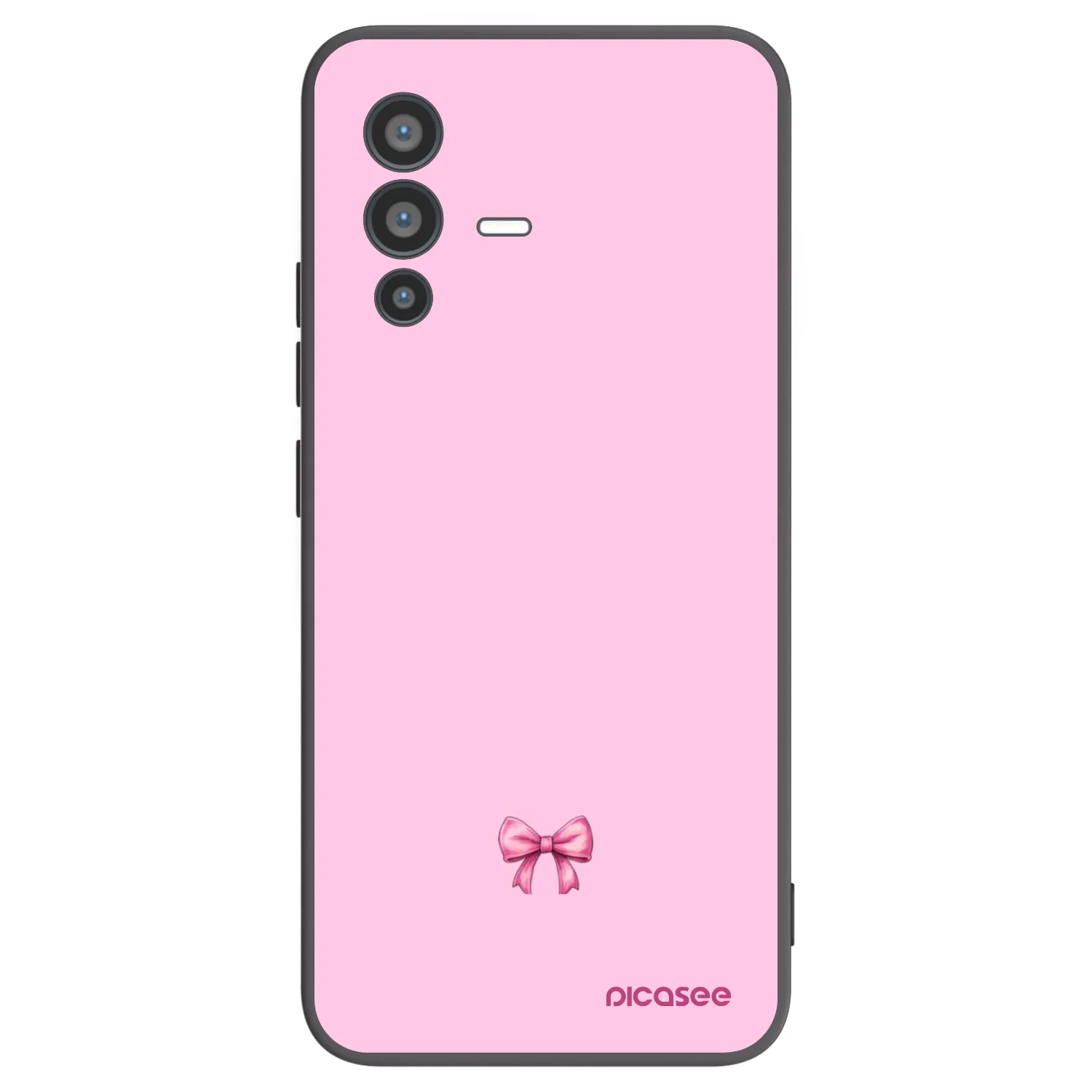 Picasee silikonowe czarne etui na Vivo V23 5G - Blush bow