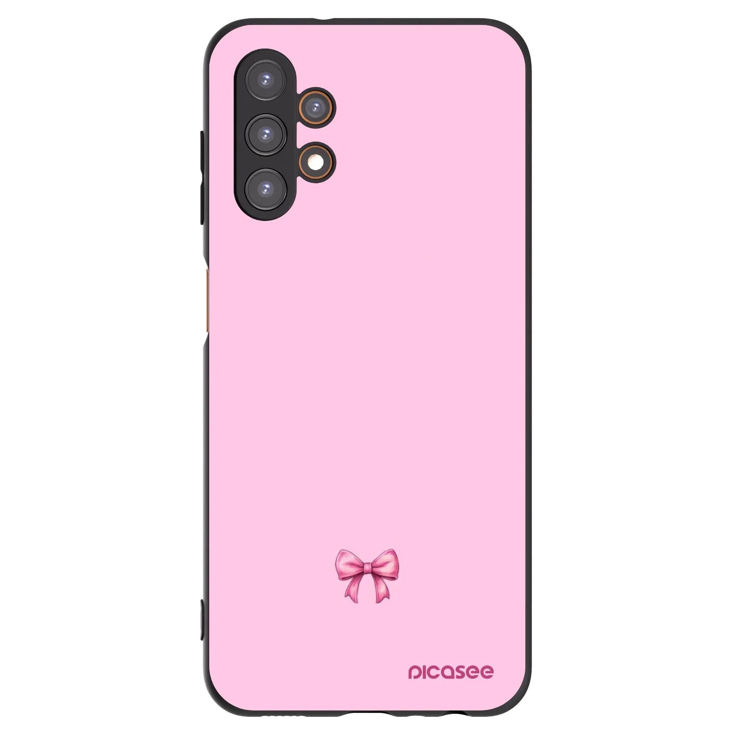 Picasee silikonowe czarne etui na Samsung Galaxy A13 4G A135 - Blush bow