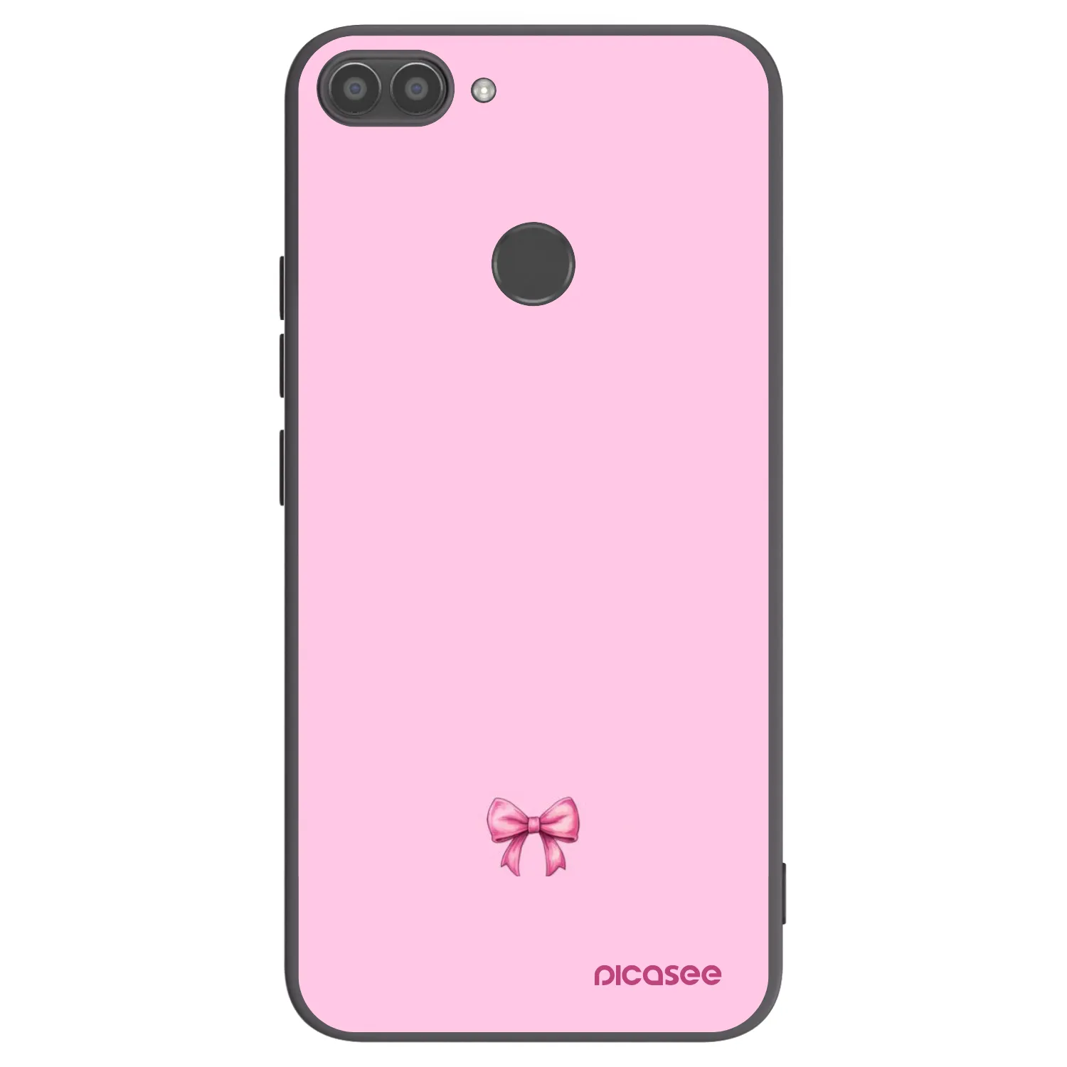 Picasee silikonowe czarne etui na Huawei P Smart - Blush bow