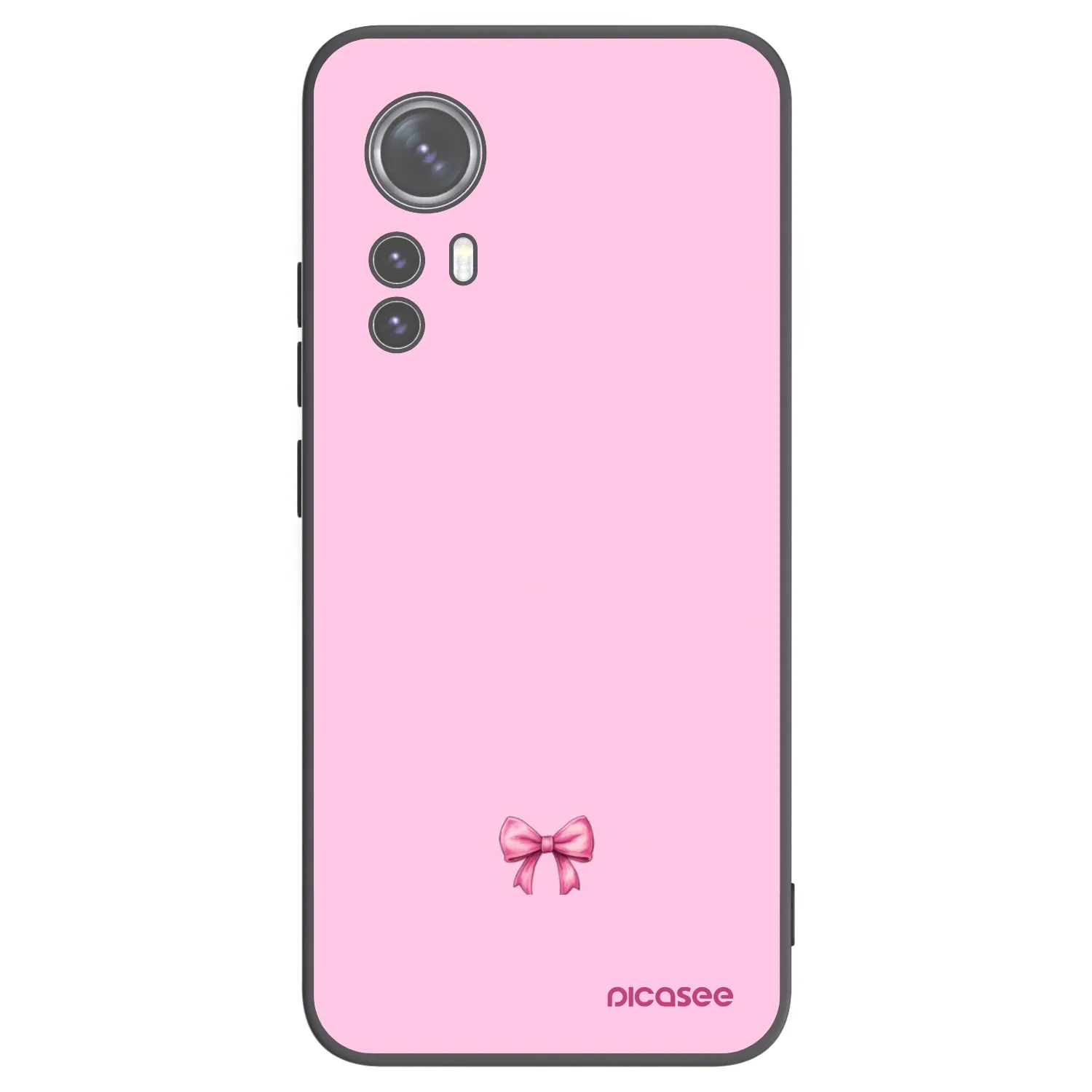 Picasee silikonowe czarne etui na Xiaomi 12X - Blush bow