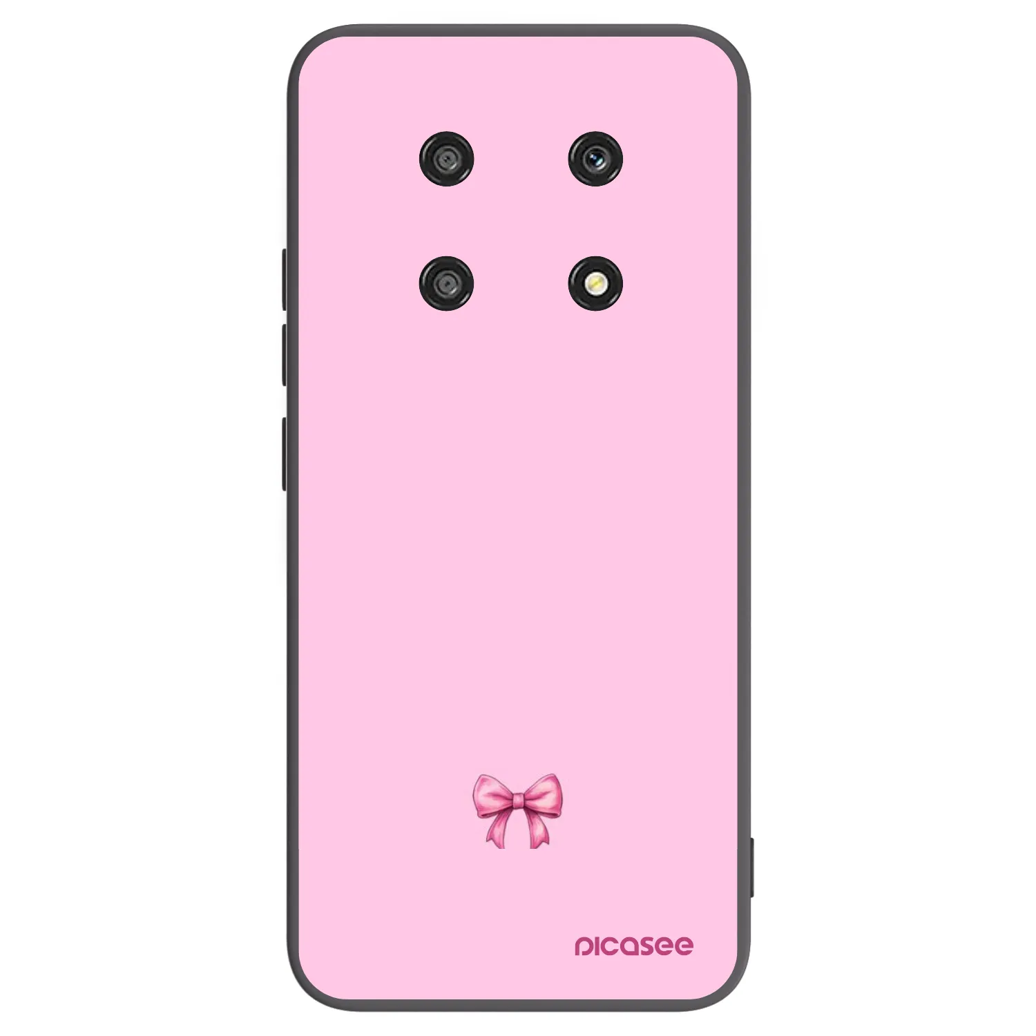 Picasee silikonowe czarne etui na Honor Magic4 Lite 5G - Blush bow