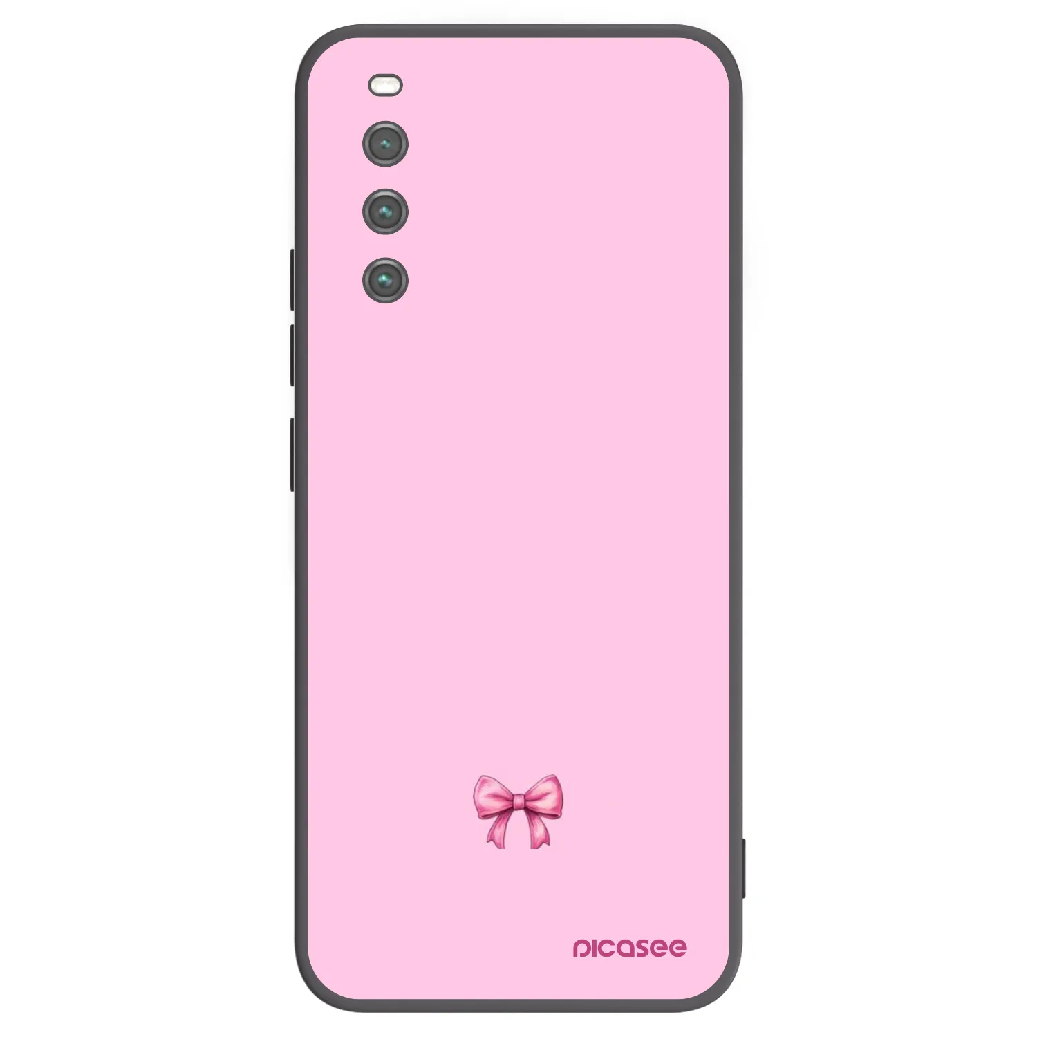 Picasee silikonowe czarne etui na Sony Xperia 10 IV 5G - Blush bow