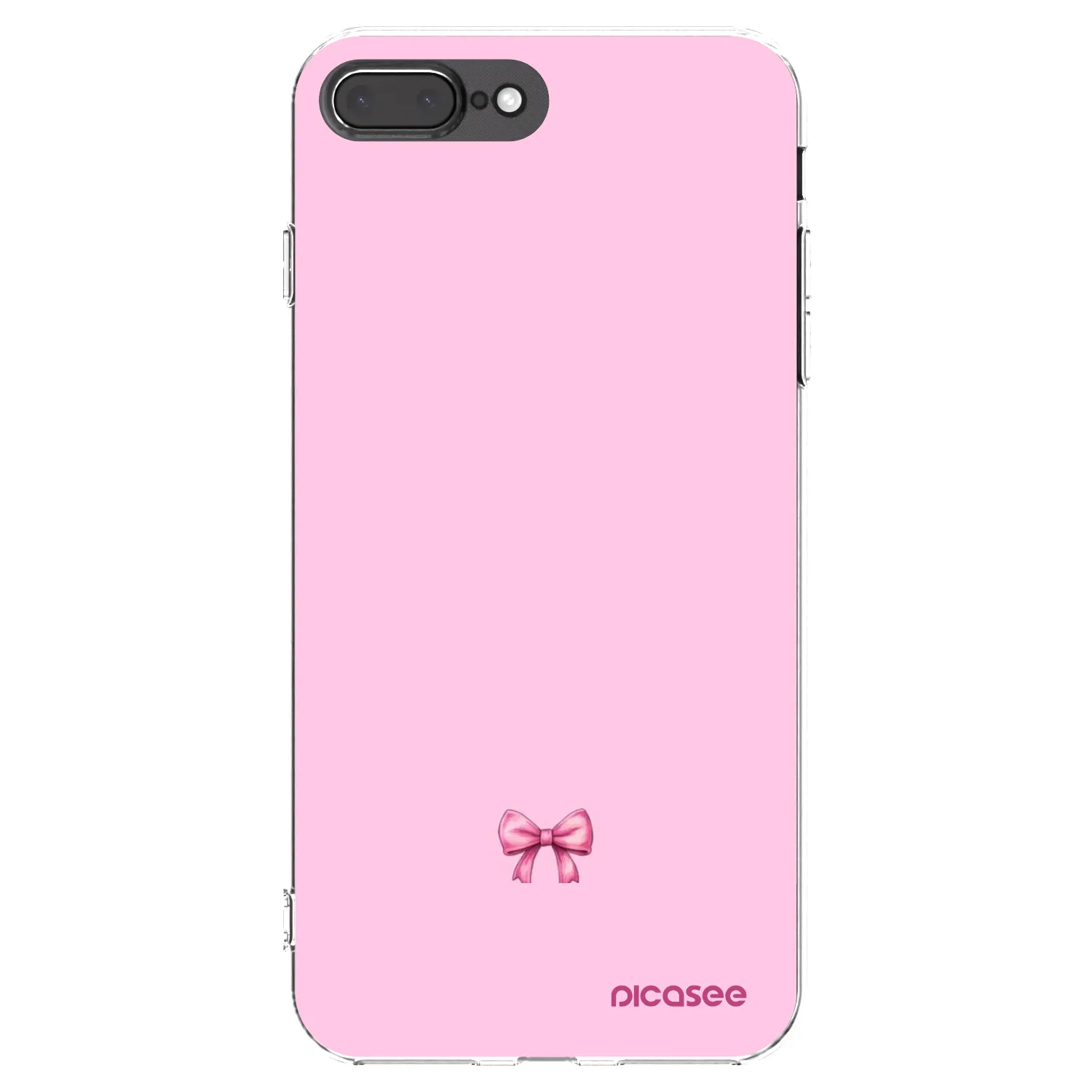 Picasee silikonowe przeźroczyste etui na Apple iPhone 8 Plus - Blush bow