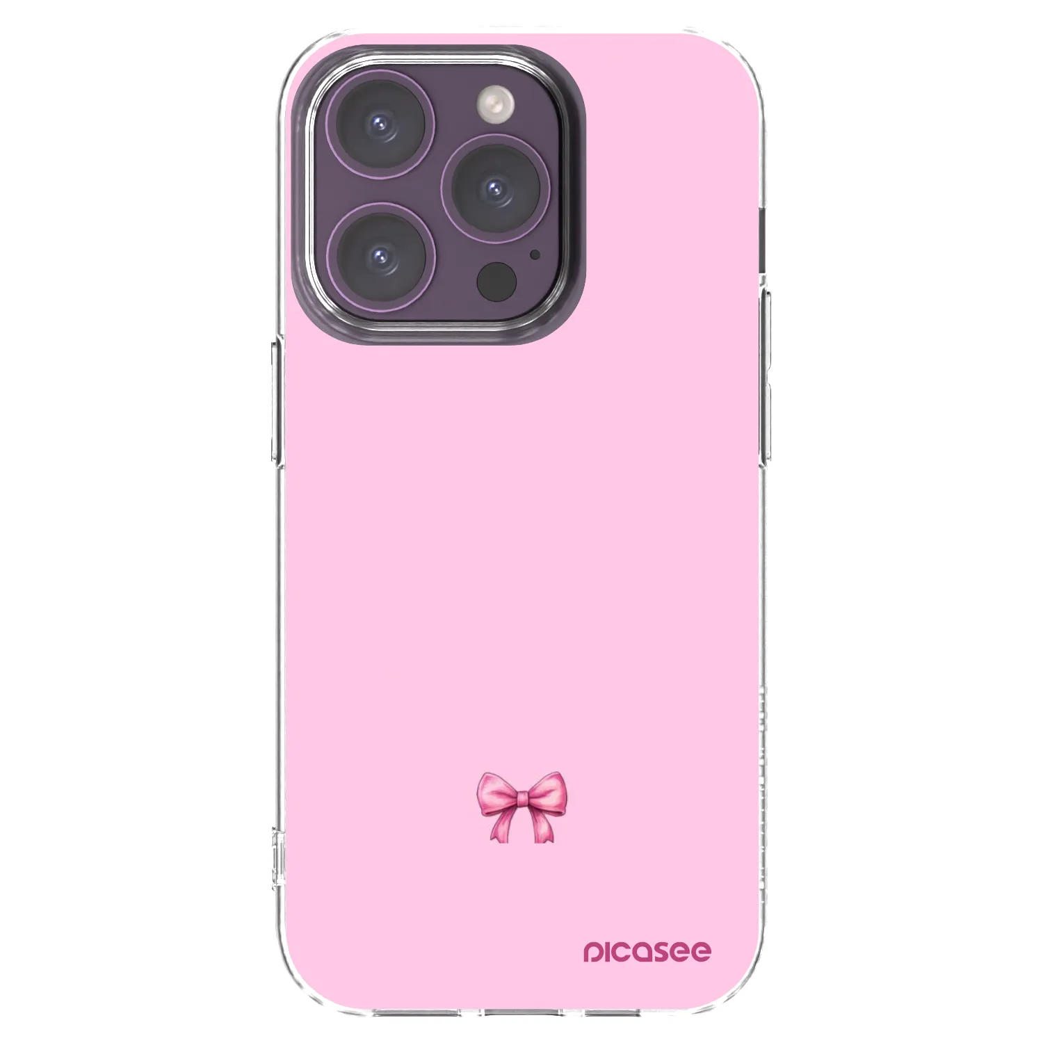 Picasee silikonowe przeźroczyste etui na Apple iPhone 14 Pro - Blush bow