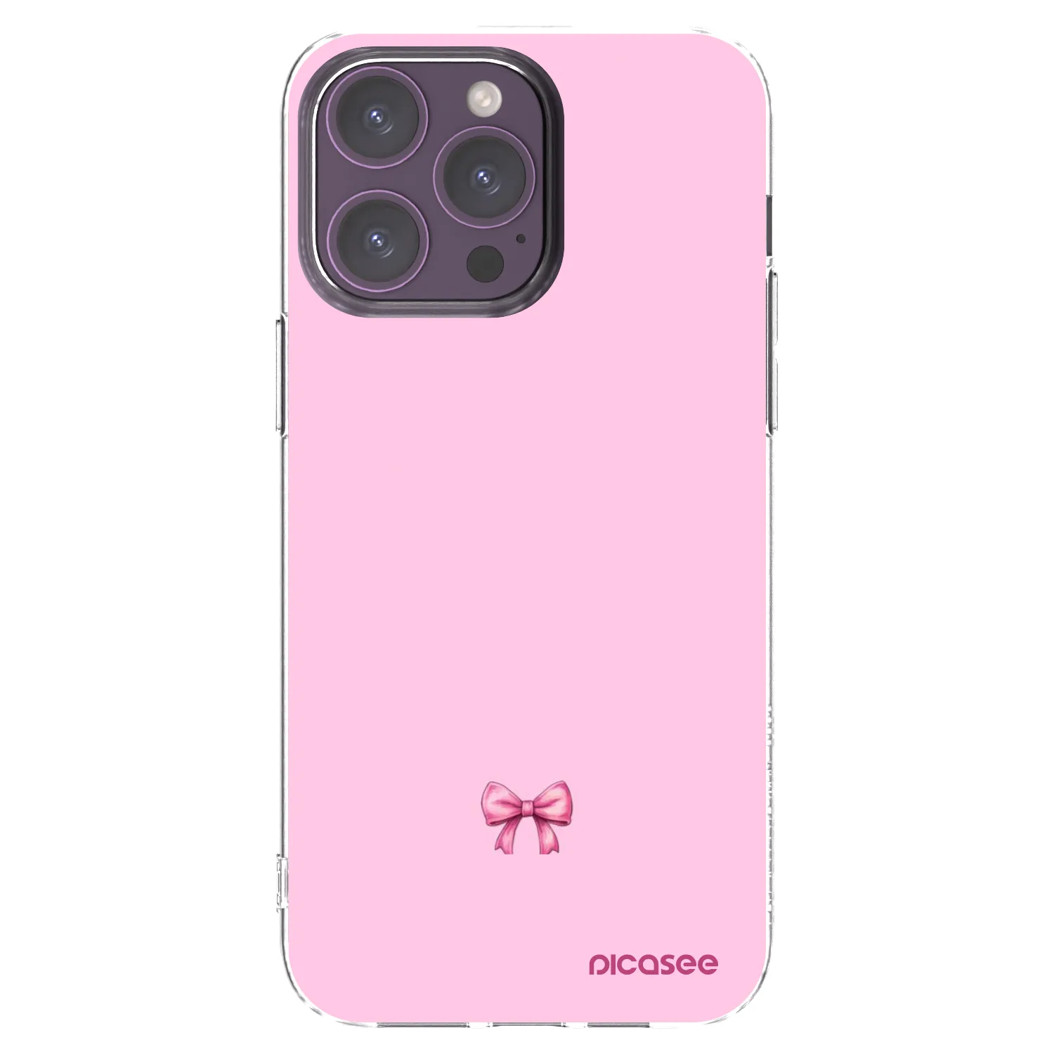 Picasee silikonowe przeźroczyste etui na Apple iPhone 14 Pro Max - Blush bow