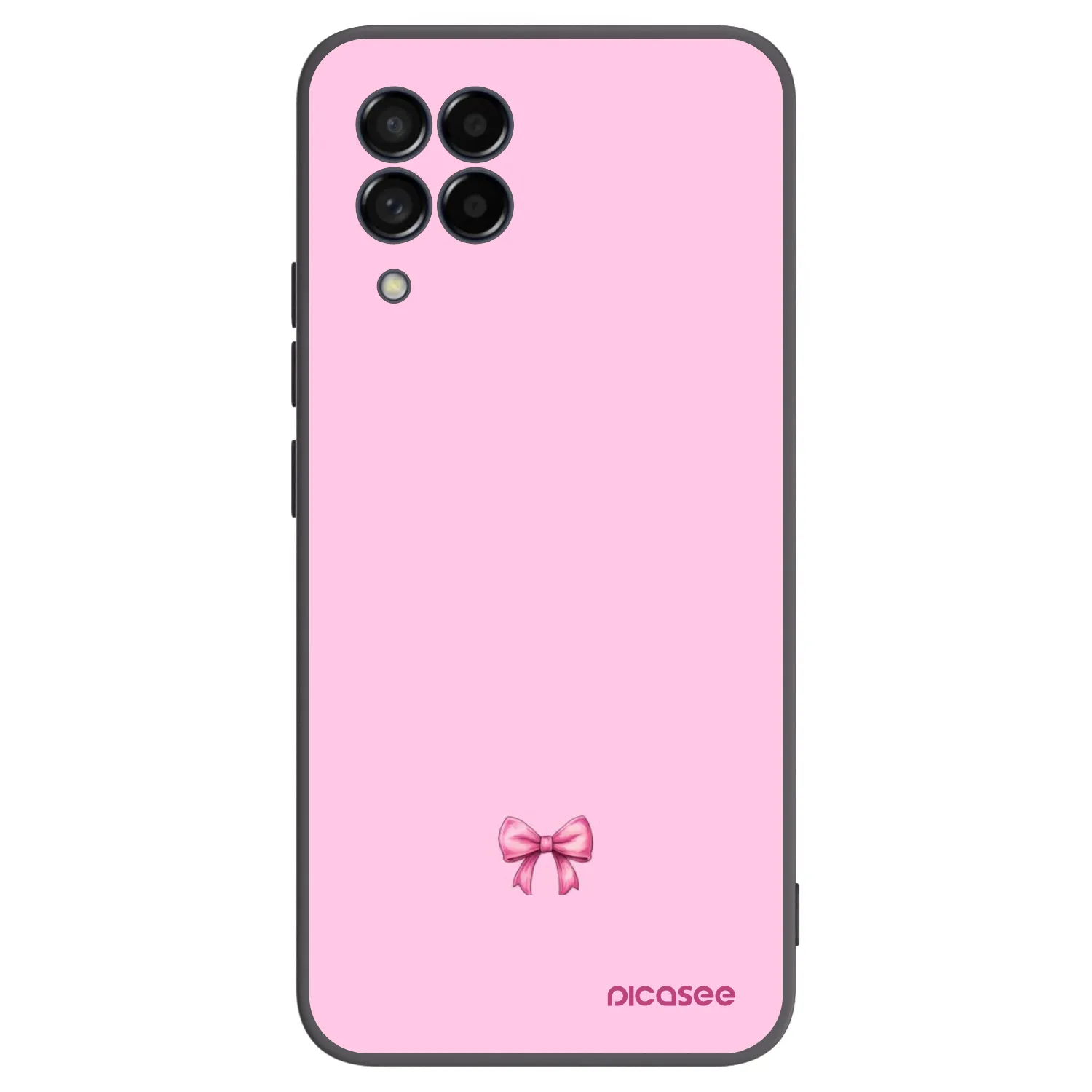 Picasee silikonowe czarne etui na Samsung Galaxy M53 5G - Blush bow